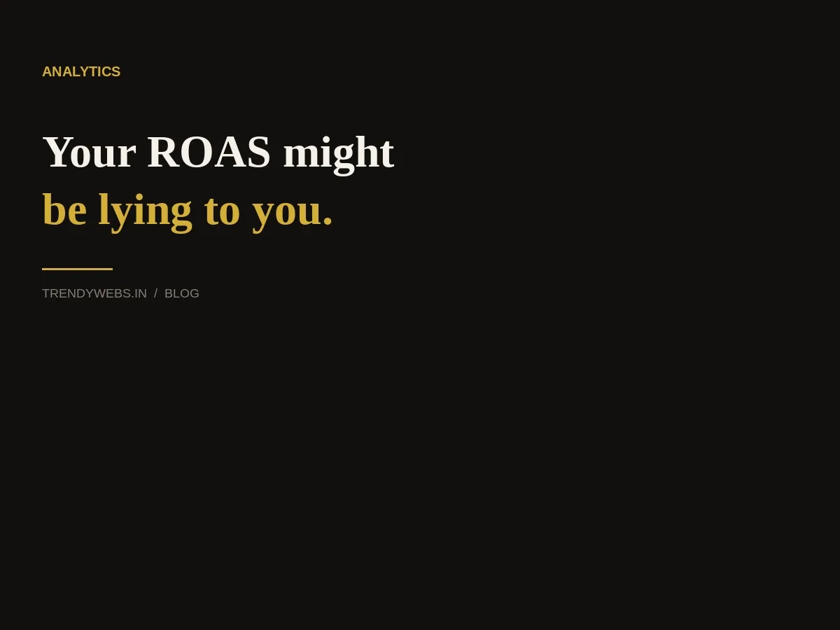 Blended ROAS vs new-customer ROAS