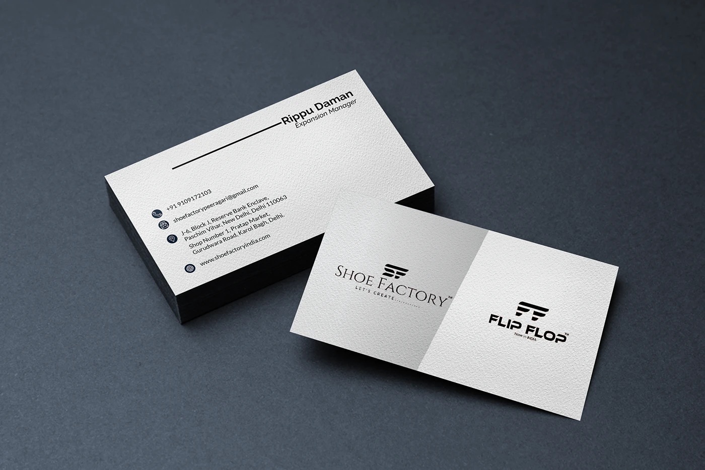 Shoe Factory business card design