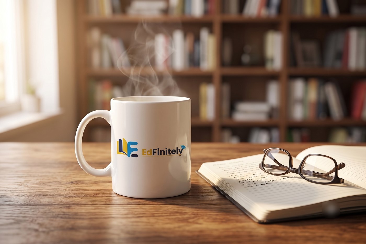 EdFinitely branded mug concept mockup